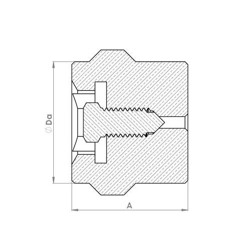 The technical schematic of the Flowflex Air Vent, product code: 371
