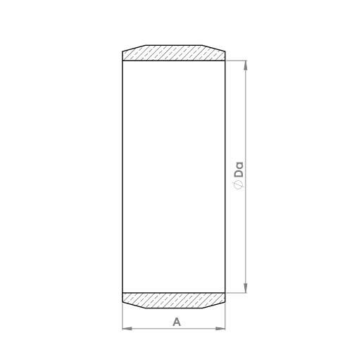 The technical schematic of the Flowflex Copper Olive, product code: P165C