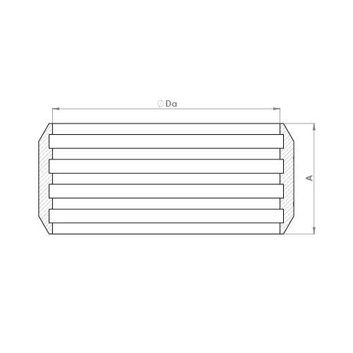 The technical schematic of the Flowflex PEX Split Olive, product code: PX165