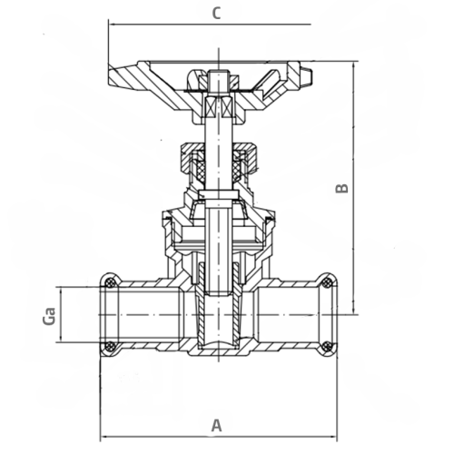 Press Gate Valve Schematic