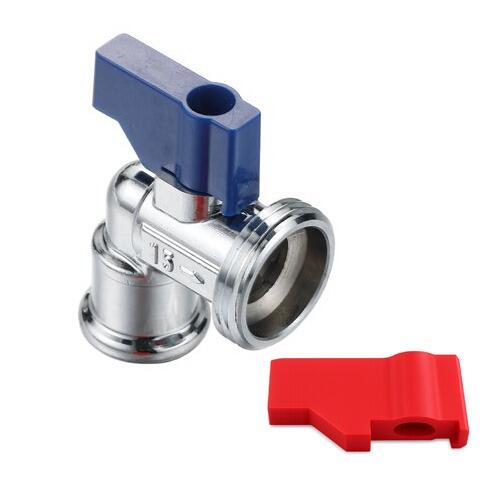 Press Angled Washing Machine Valve Chrome
