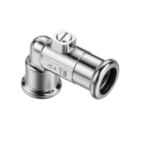 Press Angled Isolating Valve Chrome 'M' Profile