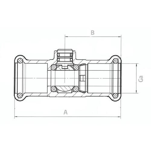 Press Isolation Valve Straight Schematic